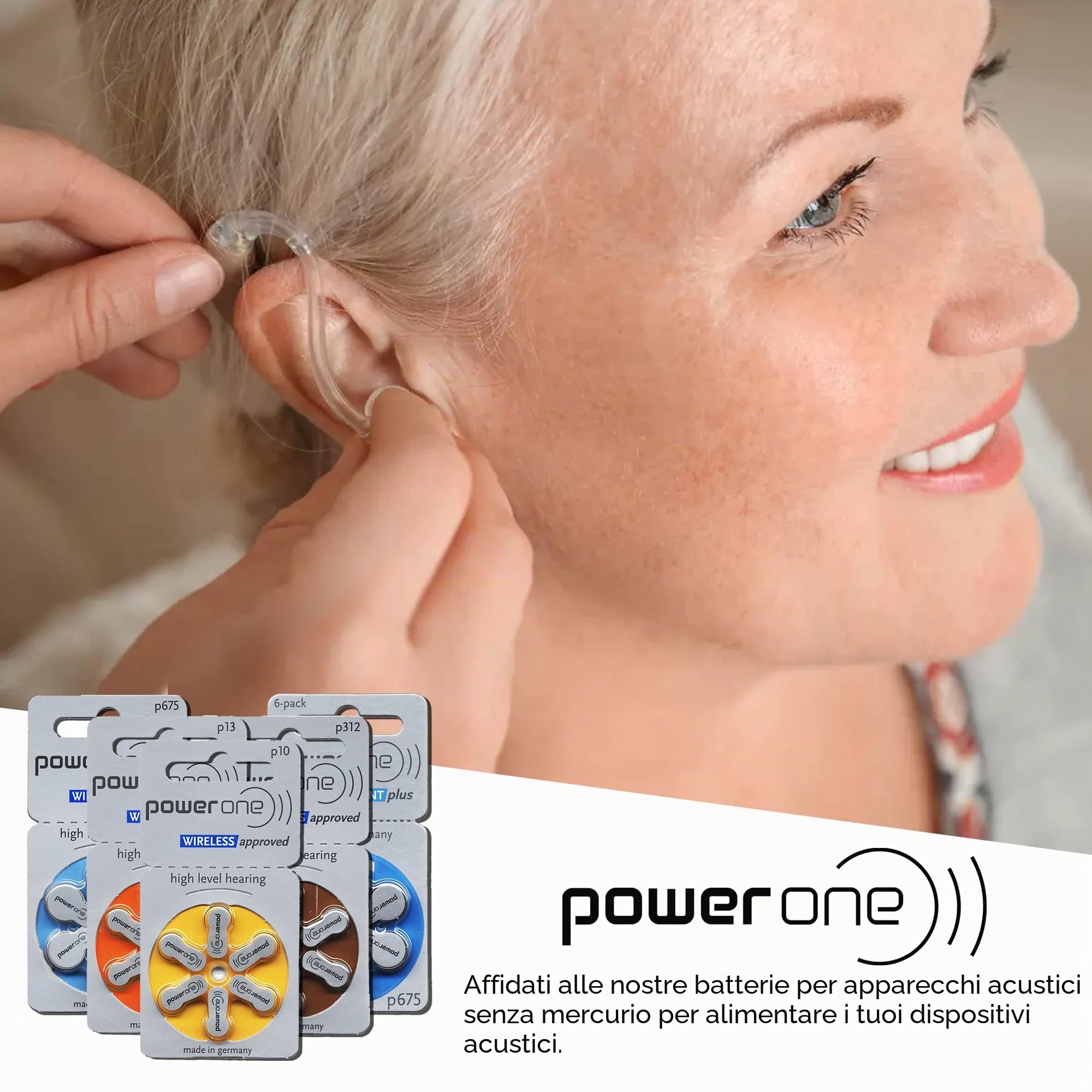 Power One - Batterie per impianti cocleari (120 batterie)
