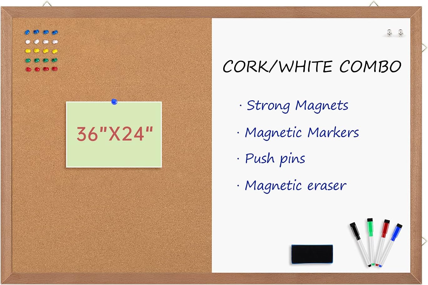 Dry Erase Whiteboard, Cork Bulletin Board, Chalkboard with