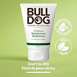 Bulldog Skincare Hydratant du visage original for Men, Lotion Nourrissante (Hydraurisant du visage des hommes pendant toute la journée) Hydratation de la face quotidienne for Skin normal à sec avec Aloe Vera, 100mL