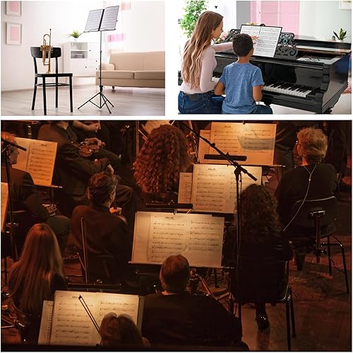 Miniatura 6 de Fansjoy Carpeta de partituras, capacidad de 60 páginas, carpeta de partituras, organizador de carpetas en espiral para almacenamiento de partituras,