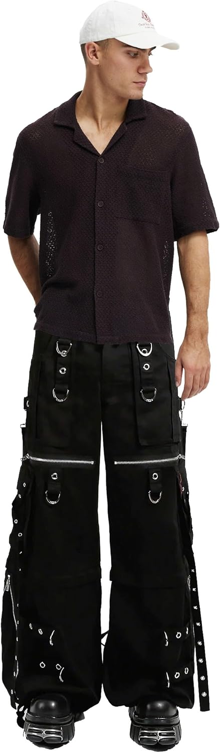 Mens Extreme Bondage Gothic Electro Reflector Black/purple Shorts main image 0