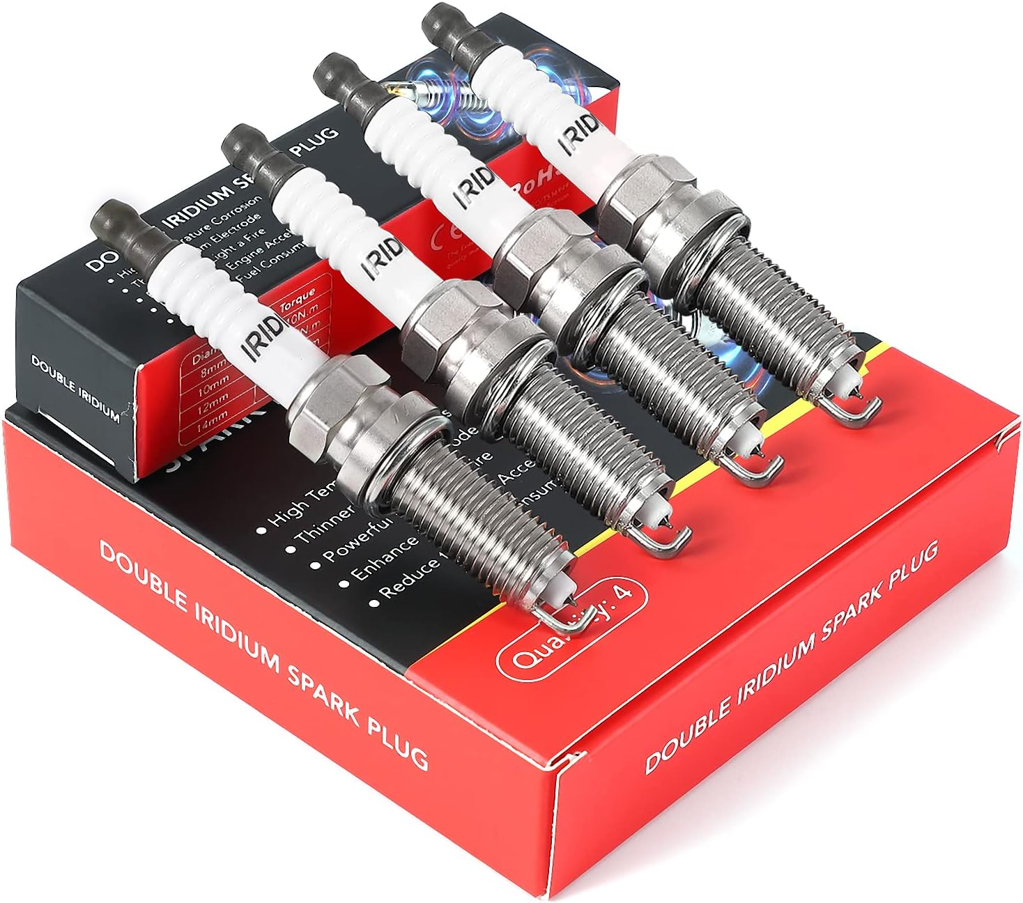 Double Iridium Spark Plugs 4PCS 4589 Spark Plugs Compatible