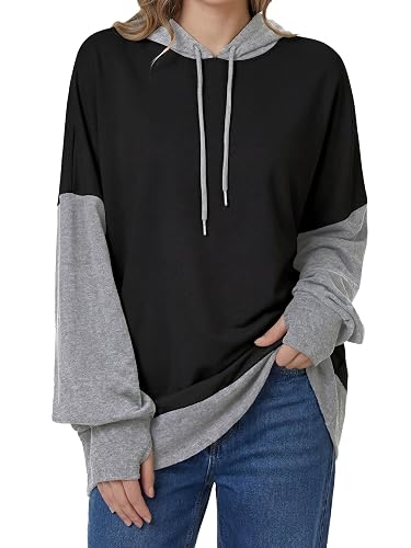 LYANER Women's Lightweight Sweatshirt Hoodie Long Sleeve Pullover Tops Loose