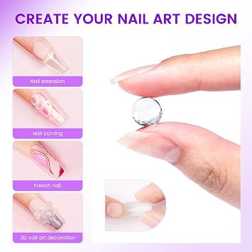 Solid Nail Builder Gel, 100g Solid Builder Gel for Nail Extension and Thickening Large Capacity Clear Builder Gels for Nails Use at Home(Clear)