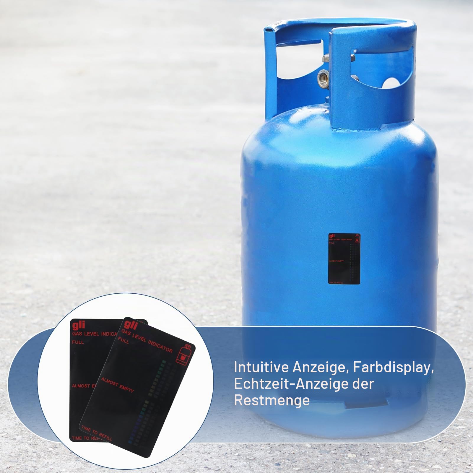 2PCS Gasflaschen-Füllstandsanzeiger Magnetisch, Wiederverwendbare Gasflaschen Füllstandsanzeige, Präziser Gasprüfer Für gasflaschen Für Wohnmobil Grill Camping Küche