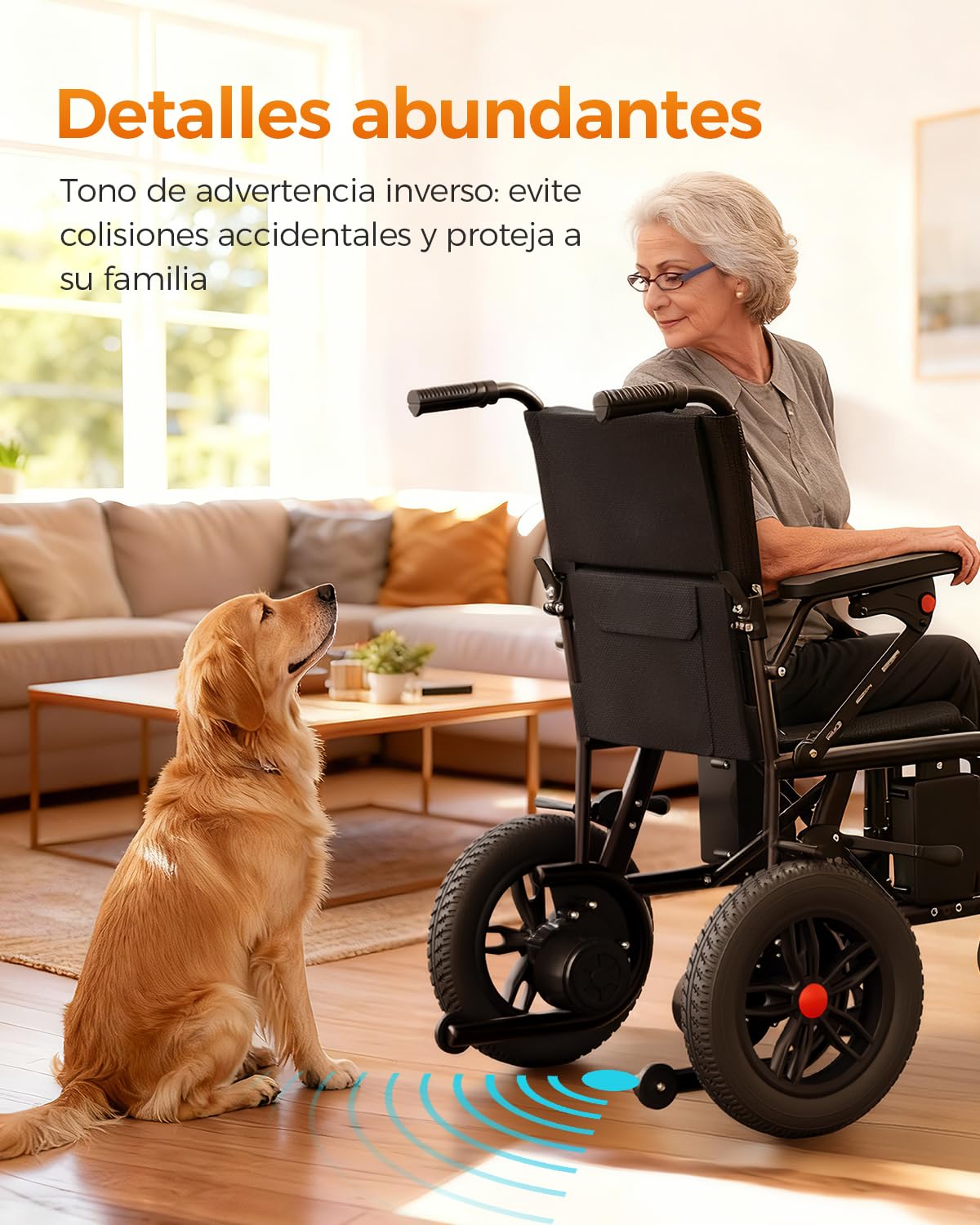 Silla de ruedas eléctrica para adultos, con una autonomía de 25 km, ligera, plegable, silla eléctrica motorizada para movilidad interior/exterior – tamaño compacto – Negro
