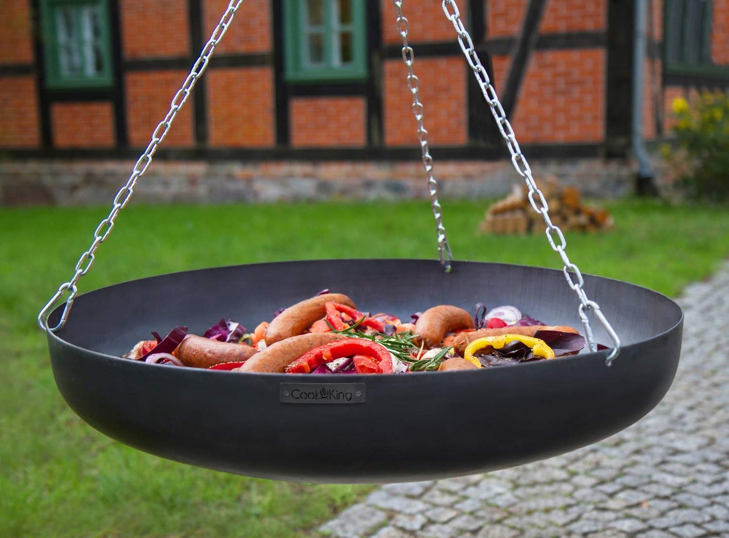 Wok/Pfanne Ø 70 cm geeignet für Dreibein aus Stahl zum Kochen und Braten CookKing
