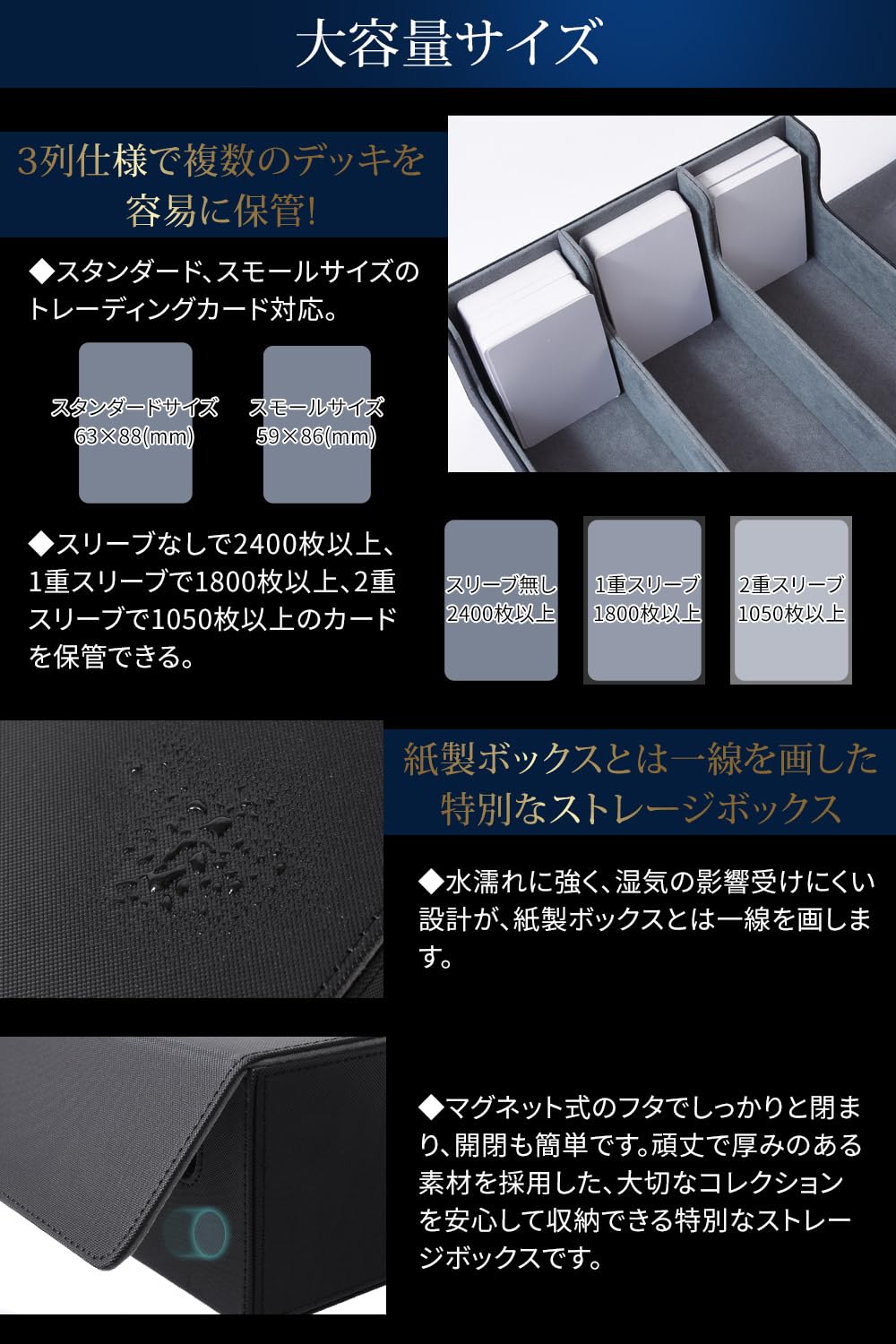 Amazon.co.jp: デッキケース ストレージボックス トレカ カード