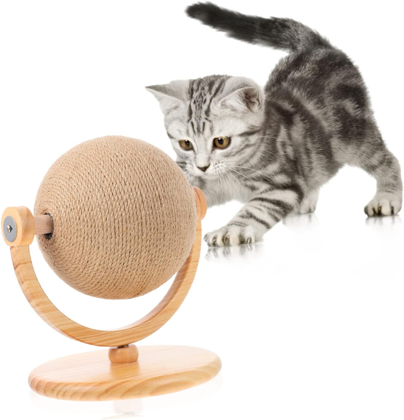 SUPVOX Cat Scratching Globe Toy for Indoor Cats to Prevent Furniture Damage Provides Mental and Physical Exercise