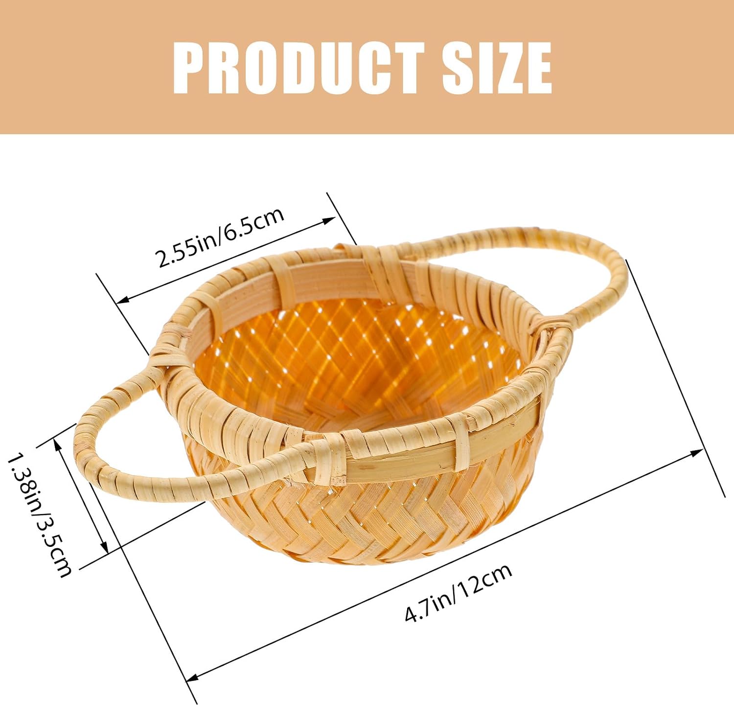 Rattan Tea Infuser with Handle, Fine Mesh Tea Filtering Tool