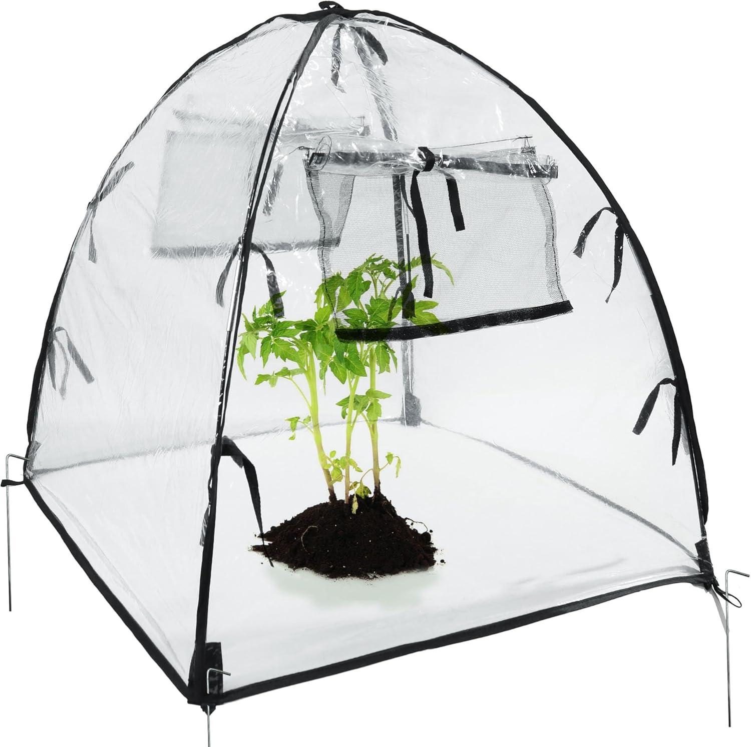 Plant Tent Freeze Protection, Winter Plant Cover Freeze Protection 28" x 28" x 31"Clear Outdoor Garden Frost Cover, Transparent Waterproof Freeze Tent for Outdoors Potted Plants, 1 Pack