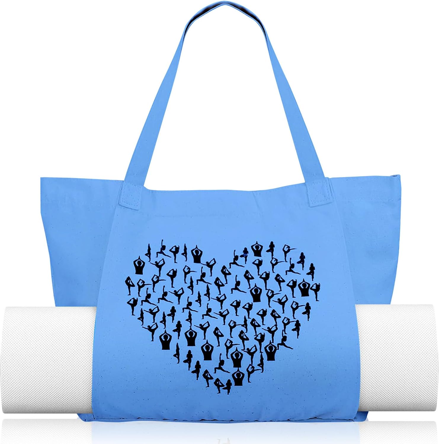 Saintrygo Yoga Bags for Women with Mat Carrier Canvas Pilates Tote Carryall Fits All Your Stuff for Travel Gym Workout