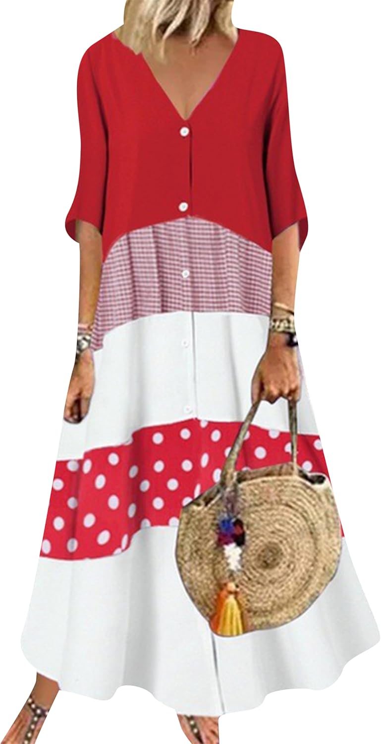 Women Elegant Loose Fit Dresses Maxi Long Shirt Jamaica | Ubuy