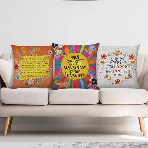 Miniatura 5 de Littlefa Funda de almohada Be The Sunshine, fundas de almohada de sol, funda de almohada decorativa de flor de sol para niñas, fundas de almohada