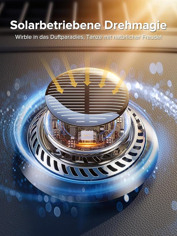 Ceeniu UFO 2024 Napelemes Autó Illatosító, Zöld Energia Autó Parfüm, Prémium Autó Deodor - Intense (cologne + azure ocean)
