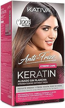 KATIVA Keratin Anti-Frizz Alisado Sin Plancha Xtrem Care 30 Dias, Fair, 285 ml