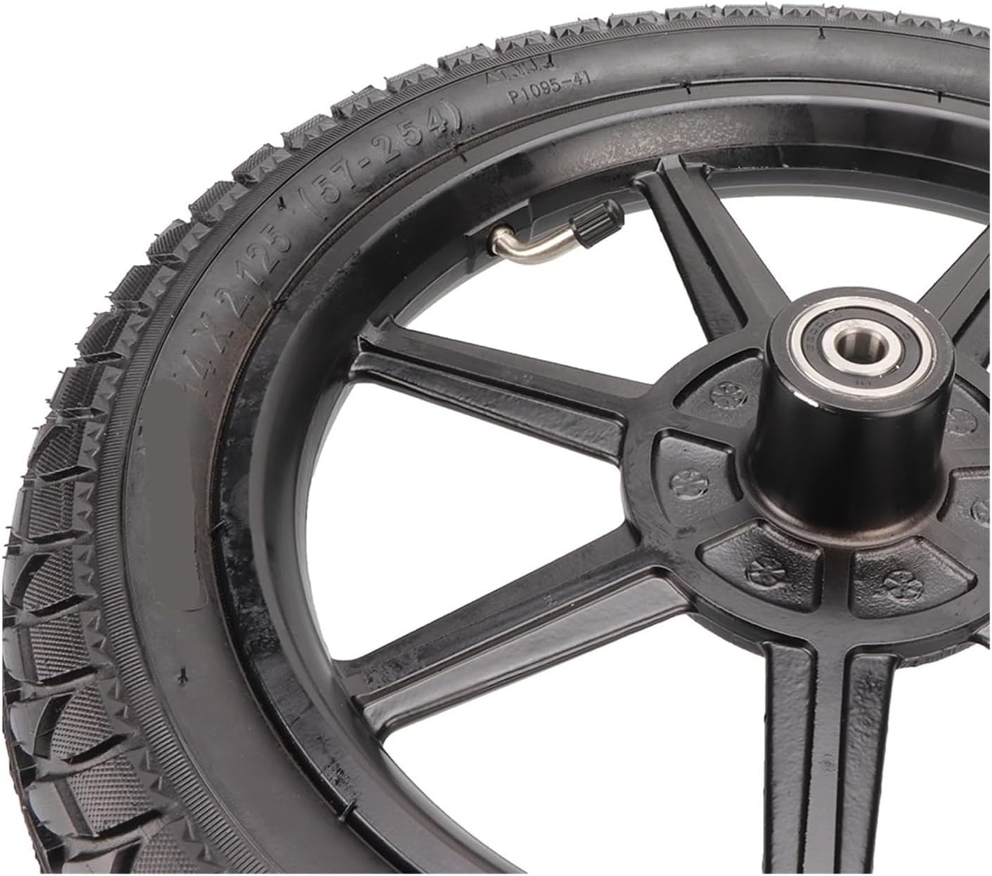 14x2.125 Tire Inner Tube Disc Brake Aluminum Wheel Hub Compatible with Electric Scooters E-Bike Folding Bicycles Motorcycle 14" Front Wheels