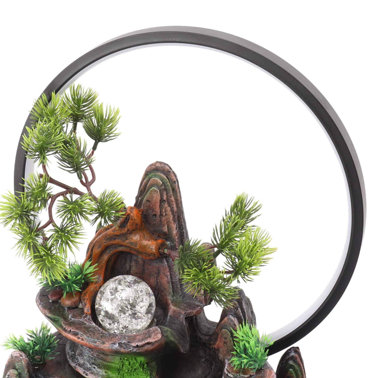 Fontaine D'intérieur avec Brouillard, Fontaine D'intérieur avec éclairage, Cascade de Fontaine D'intérieur, Fontaine de Bureau en Résine de Fontaine D'intérieur de Rocaille