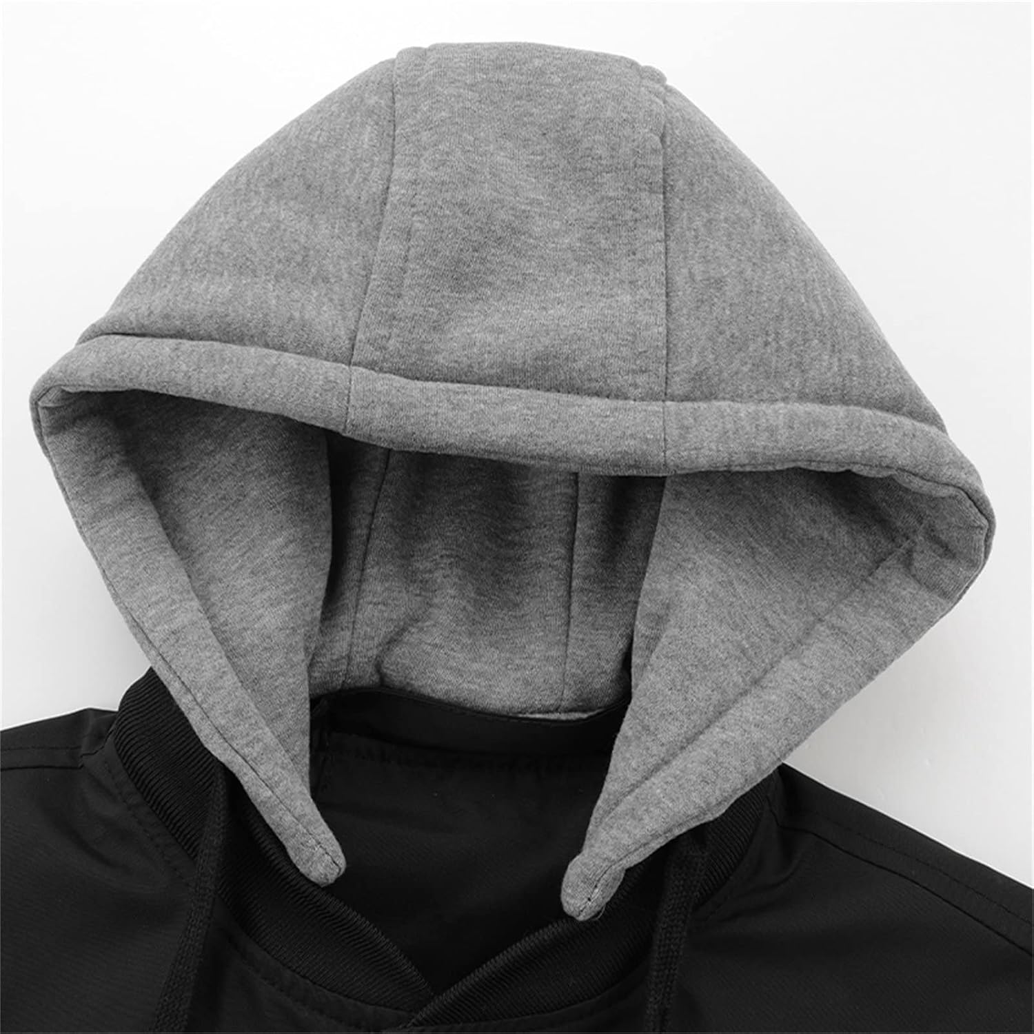 DGHM-JLMY Men Hood Baseball Uniform Fashion Jacket Full Zip Cardigan Spring Fall Hoodies Sweatshirt Coat Warm Hooded Outwear