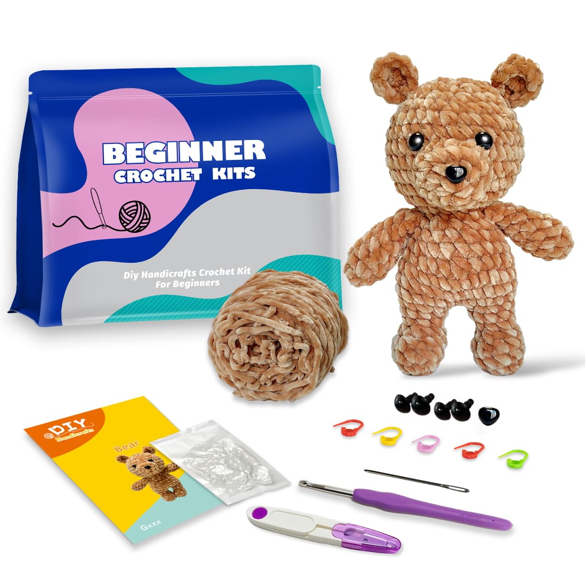 Kit Uncinetto Per Principianti – Impara A Fare Amigurumi Con Tutorial Video – Tartaruga Hugo