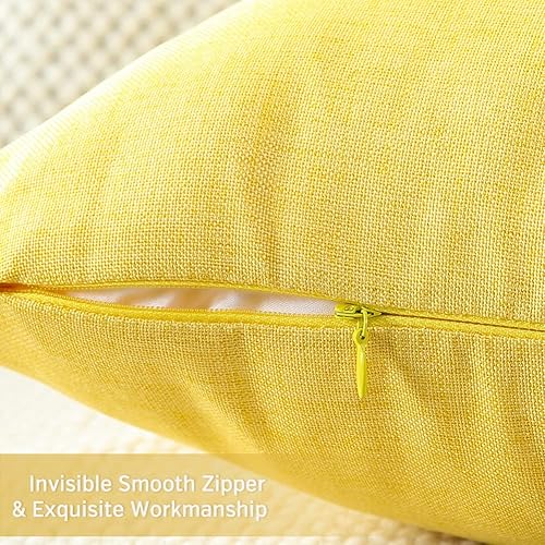 Miniatura 6 de OTOSTAR Juego de 4 fundas de almohada impermeables de 18 x 18 pulgadas, fundas de almohada decorativas para jardín, cuadradas, para exteriores,