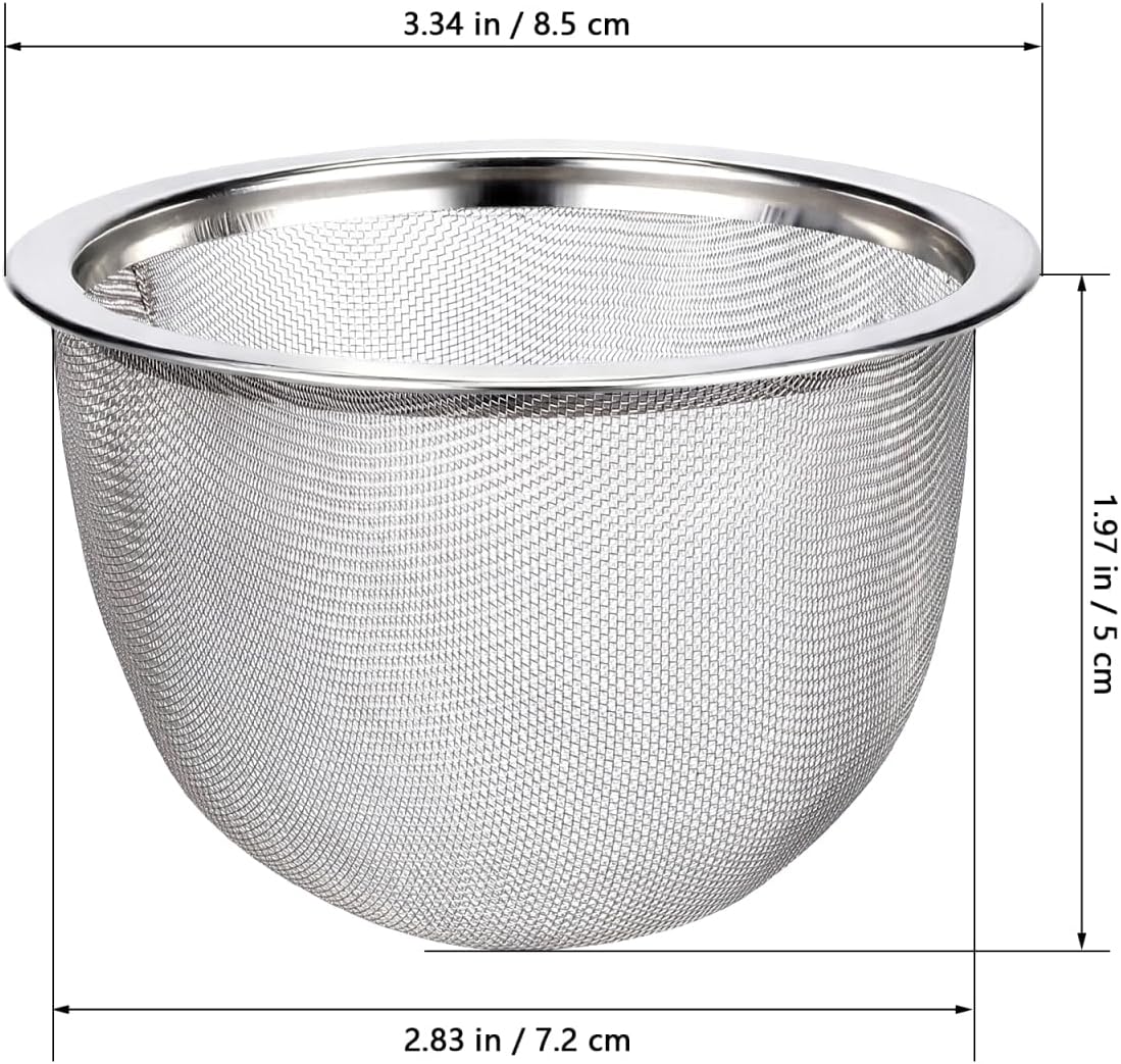 IMIKEYA 4Pcs Stainless Steel Tea Strainer Mesh Filters for Teapot Replacement Fine Mesh Insert Tea Infuser Set for Loose Leaf Brewing