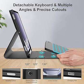 Amazon.com: Galaxy Tab A9 Plus Case with Keyboard 5G 11 Inch