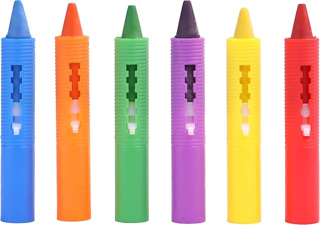 DIVCHI Pack of 6 Bath Crayons, Draw in the Tub Colors, Fun & Exciting Washable Artwork during Bath time, Art Creations Play Set for Kids & Toddlers, Perfect for Easter Basket