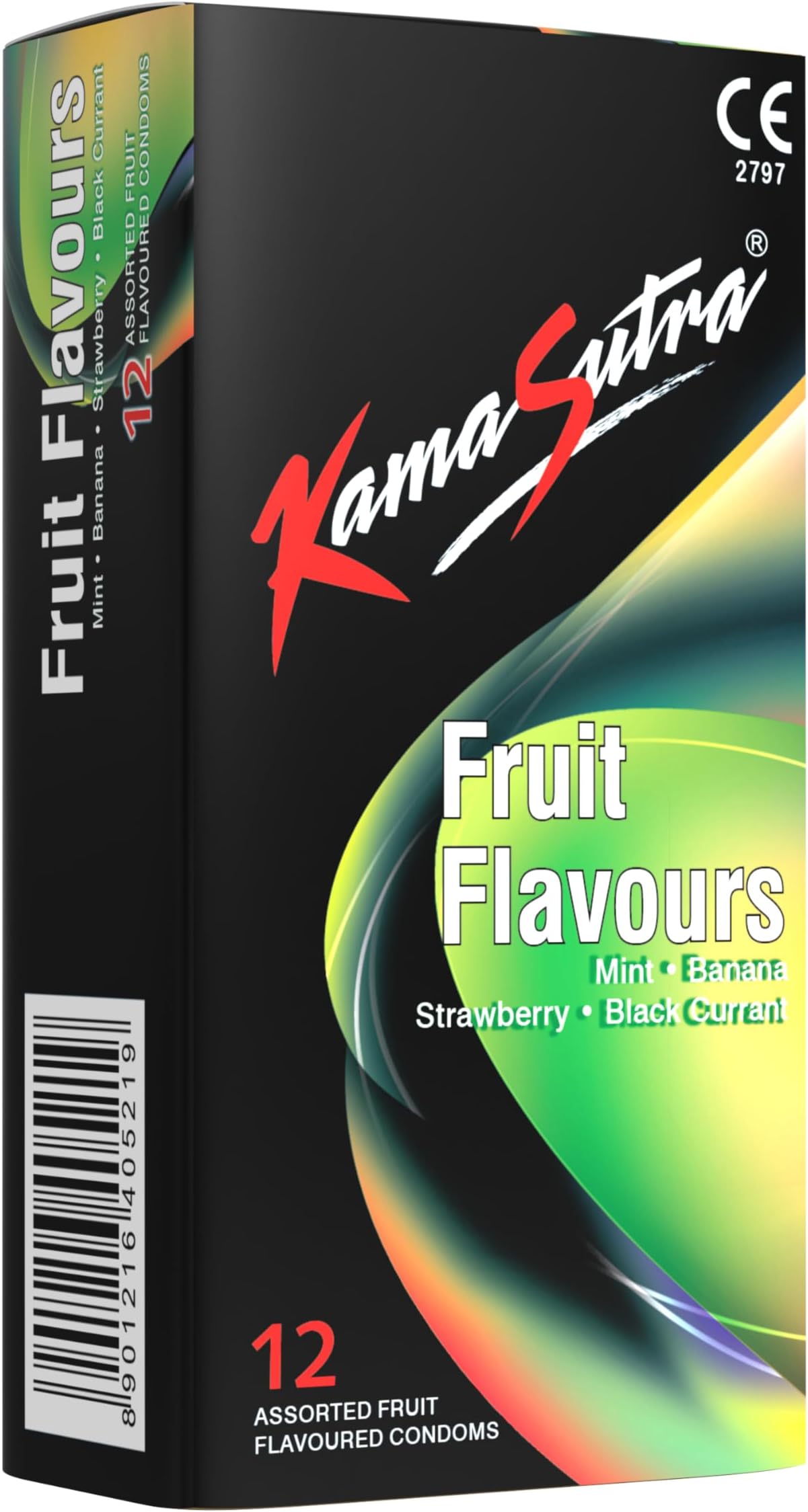 Kamasutra Condoms Fruit Flavours 12Pcs, Medium