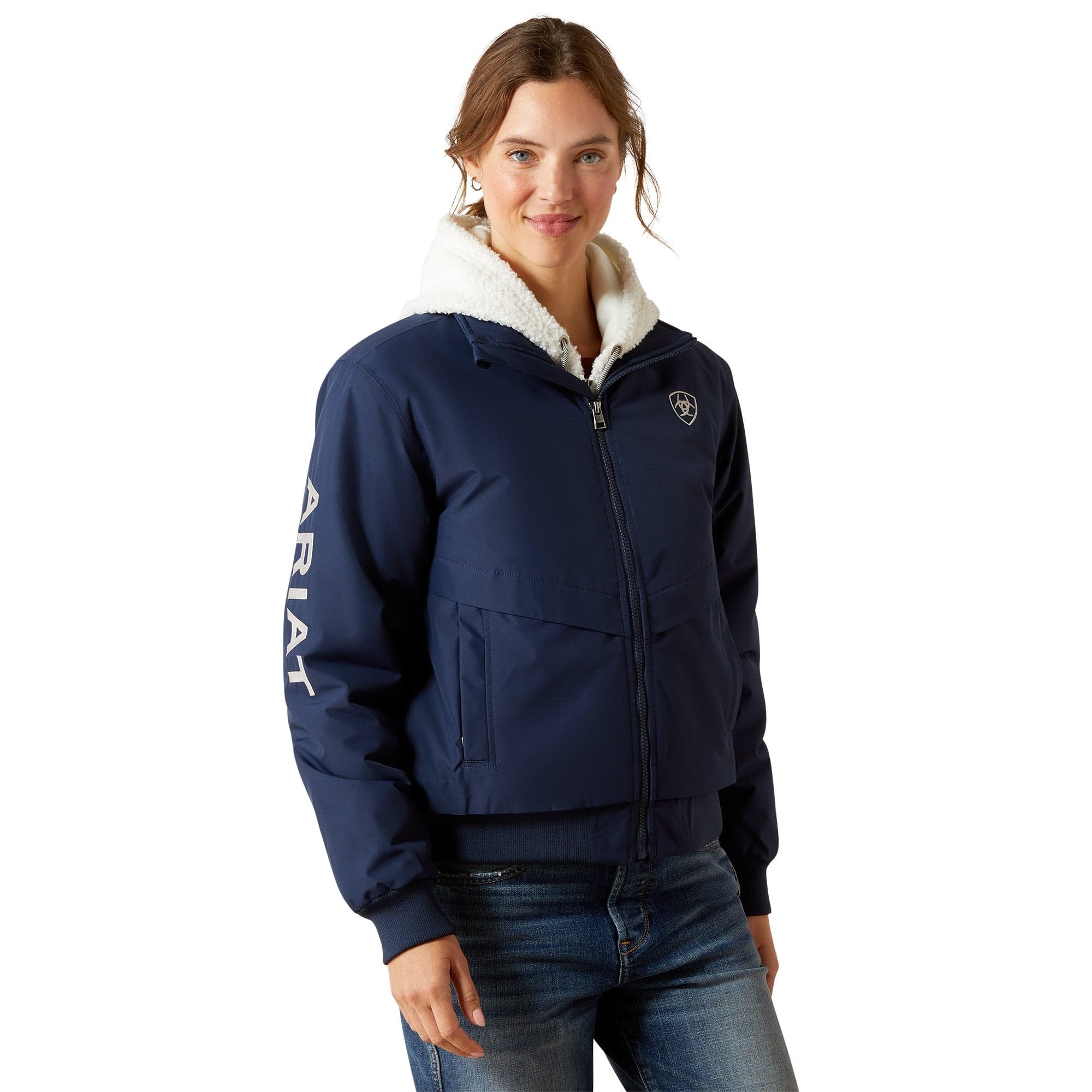 Women's Stable 2.0 Insulated Jacket Long Sleeve in Navy, Size Large, by Ariat