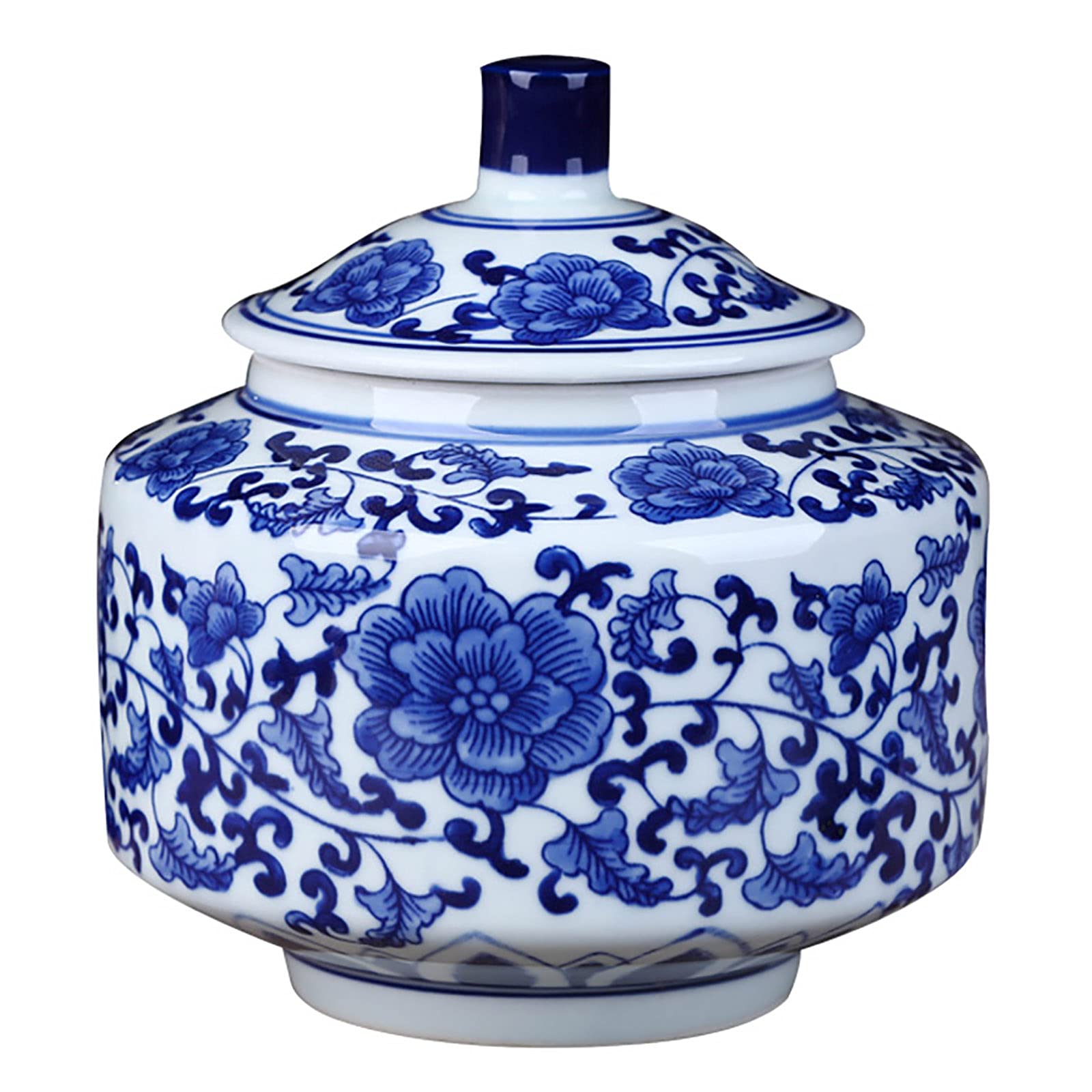 Vase en porcelaine bleu et blanc vase décoratif fait main pour fête