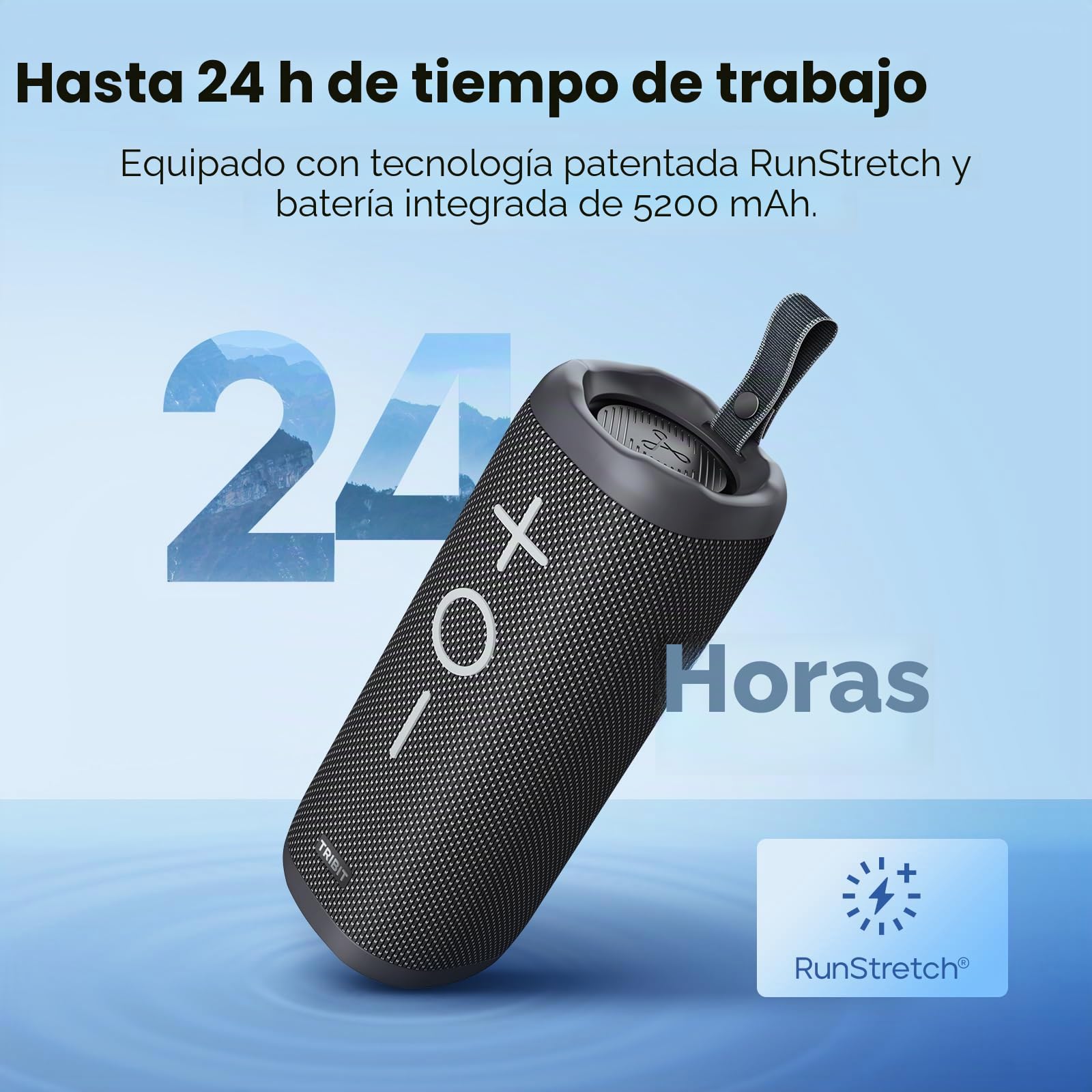 Tribit StormBox 2 Altavoz Bluetooth Portátil, 34 W, Sonido 360° | XBass, 24 horas, IPX7 impermeable, Bluetooth 5.3, EQ personalizado, emparejamiento TWS, micrófono integrado, exterior