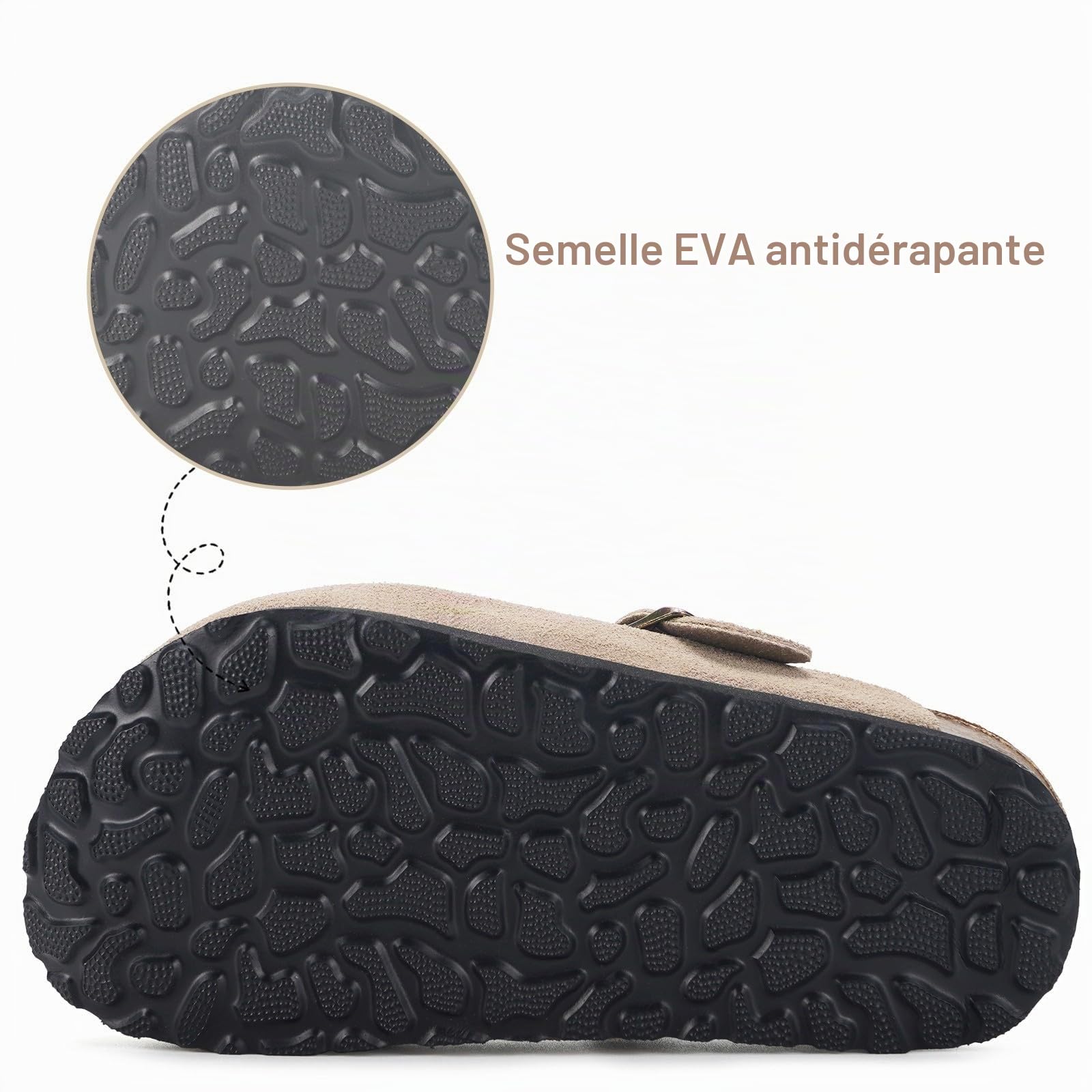 Mules Fille Sabots Garçon Chausson Enfant Pantoufle bébé Antidérapants Chaussures de Jardin Semelle en Liège Sandales