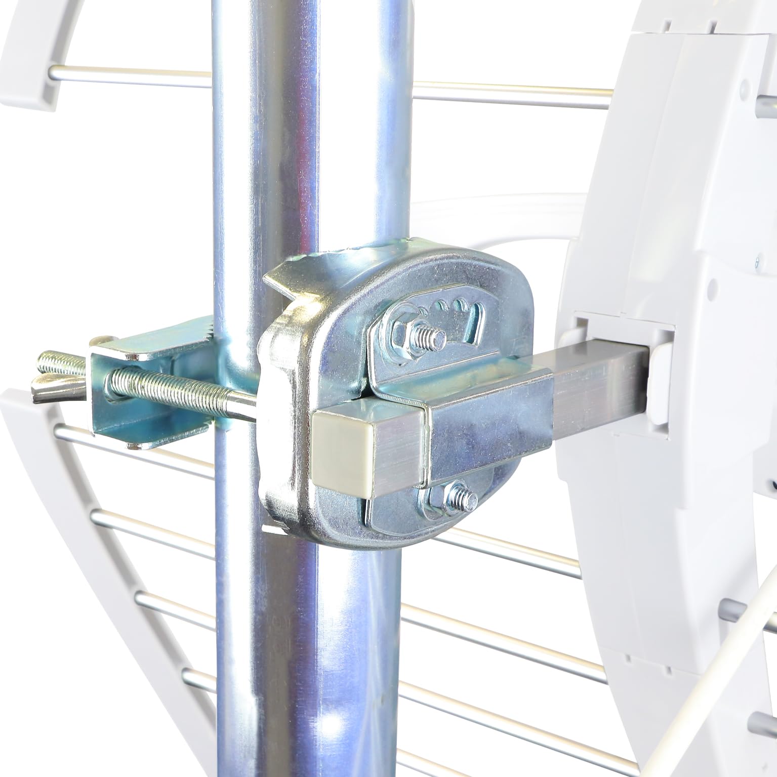 Antenne TV Extérieure Discovery V2 Ultra HD - Avec Ampli, Filtre 4G/5G Et Pointeur - Pour TNT, DVB-T2 - Gain 46 DB - 5