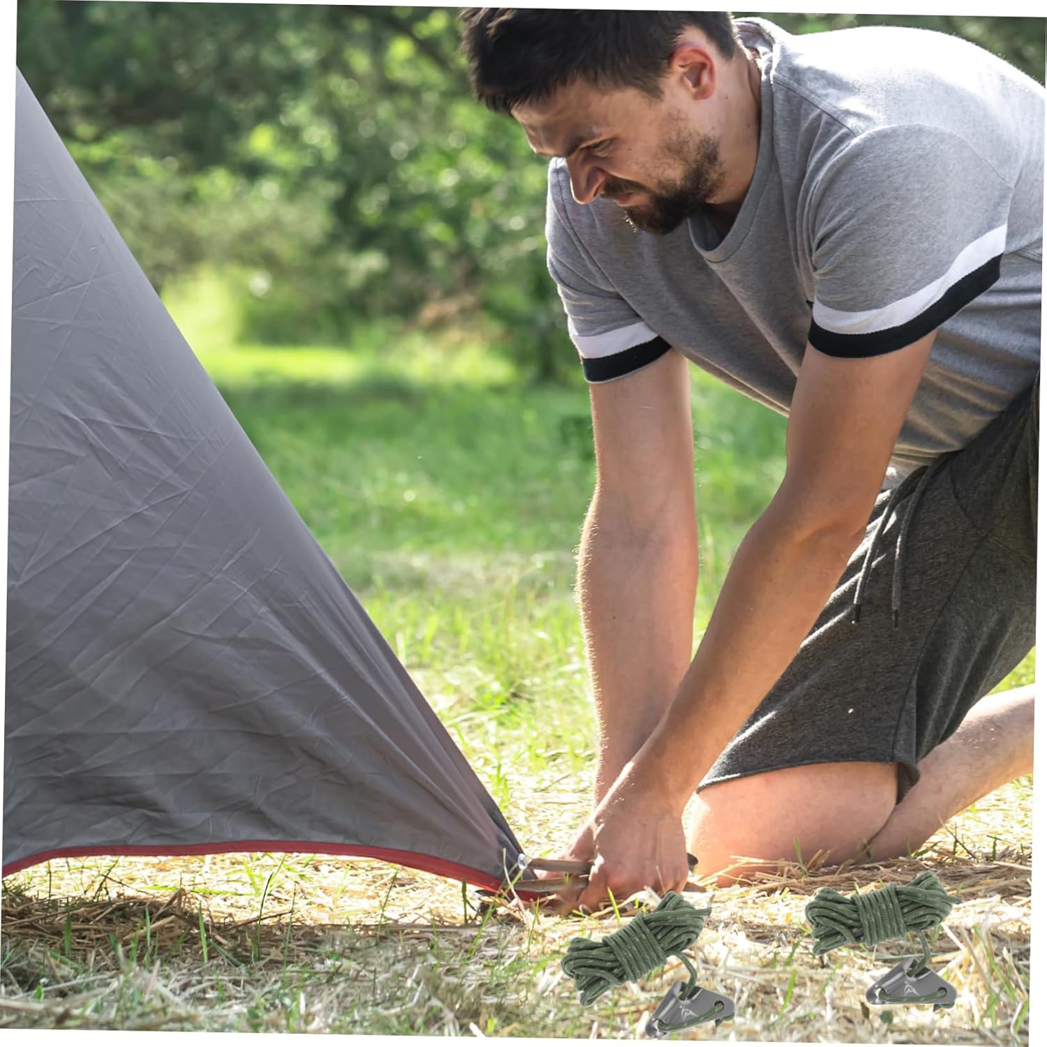 8pcs High Strength Windproof Tent Ropes Reflective Canopy Lines for Camping Mountaineering Hiking Outdoor Gear