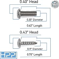 Vista 4 de Tornillos para placas de automóvil HPP, equipo original, Acero inoxidable