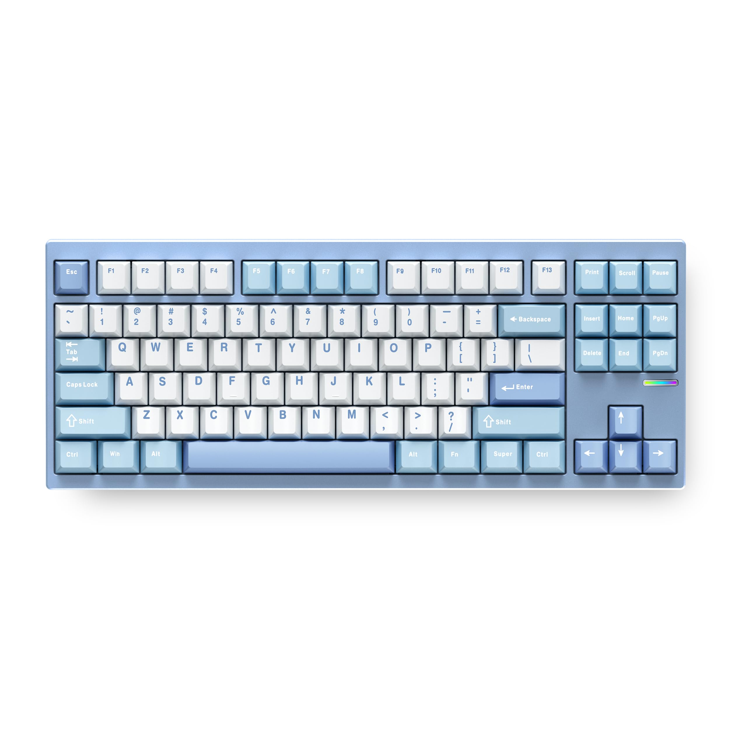 MCHOSE GX87 Teclado mecânico TKL CNC alumínio, 80% cremoso para