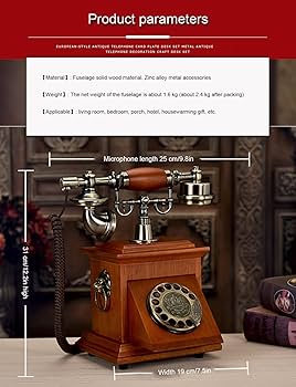 Amazon | 回転式ダイヤル電話 レトロな固定電話 ヨーロッパ