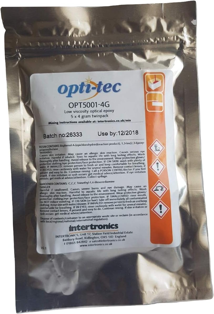 Optical Clear Glass Epoxy Filler and Adhesive