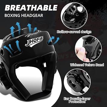 Martial Arts Karate Protective Sparring Gear Package Deal/Gift Adjustable Adult & Youth Headgear, Gloves & Kicks for MMA, Taekwondo, Boxing Training
