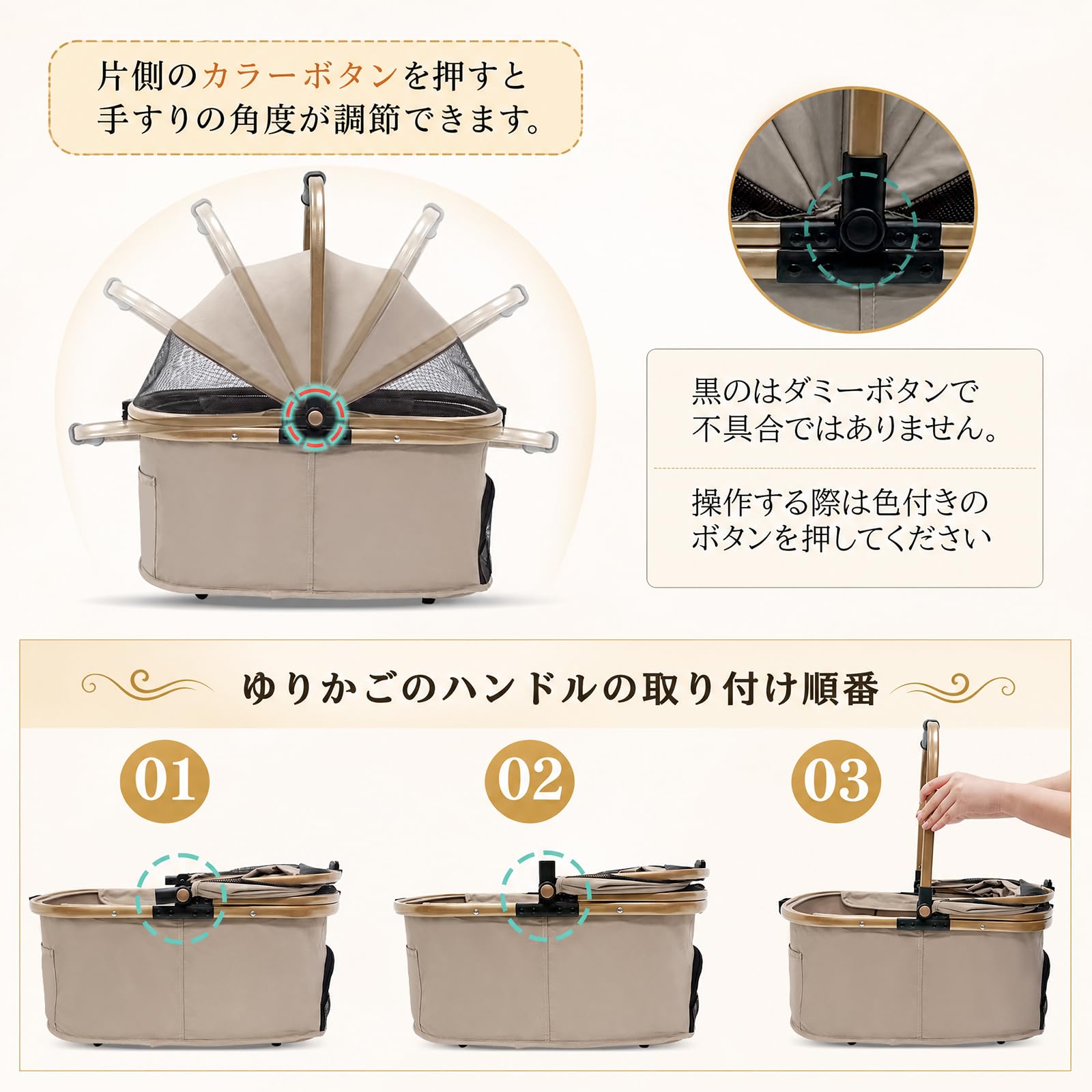 Amazon | 【2026新色アルミ合金自立式】MILA&LOUIS ペットカート 分離