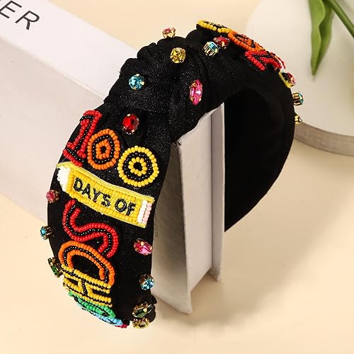 Vista 81 de Diadema para profesora, diadema anudada con perlas de cristal para mujer, lindo libro, para enseñar, adornado con nudo superior, regalos