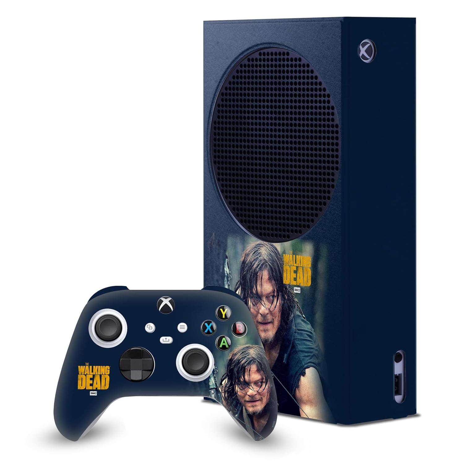 Head Case Designs Officially Licensed AMC The Walking Dead Daryl Lurk Daryl Dixon Graphics Game Console Wrap and Game Controller Skin Bundle Compatible With Xbox Series S Console & Controller Bundle
