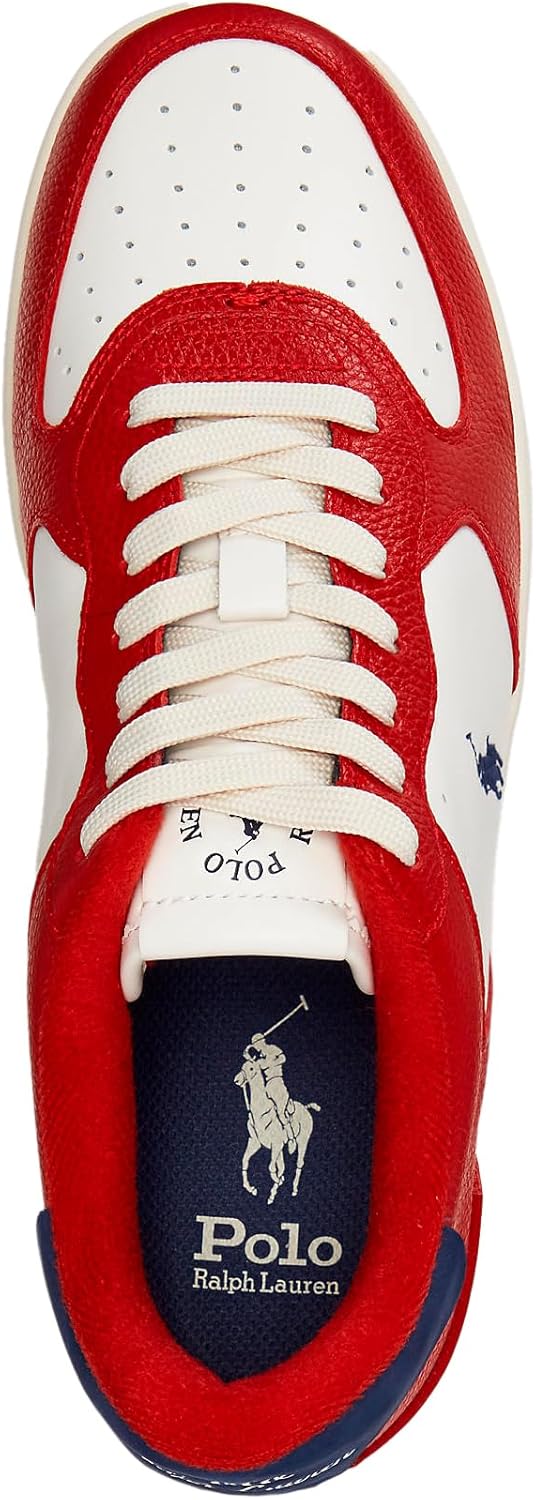 Polo Ralph Lauren Mens Masters Court Logo Leather Sneaker