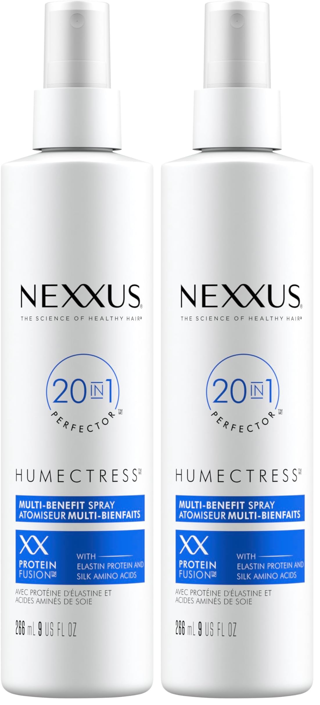 Nexxus Humectress Leave-In Conditioner Spray 20-in-1 Perfector for Dry Hair With Biotin & Hyaluronic Acid 9oz,(Pack of 2) 9 Fl Oz (Pack of 2) Spray