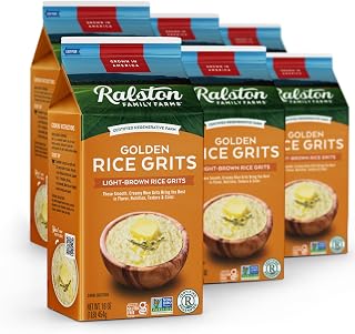 Ralston Family Farms Golden Rice Grits, 16 oz Carton: 6 Pack, American Grown, Non-GMO, Naturally Gluten Free