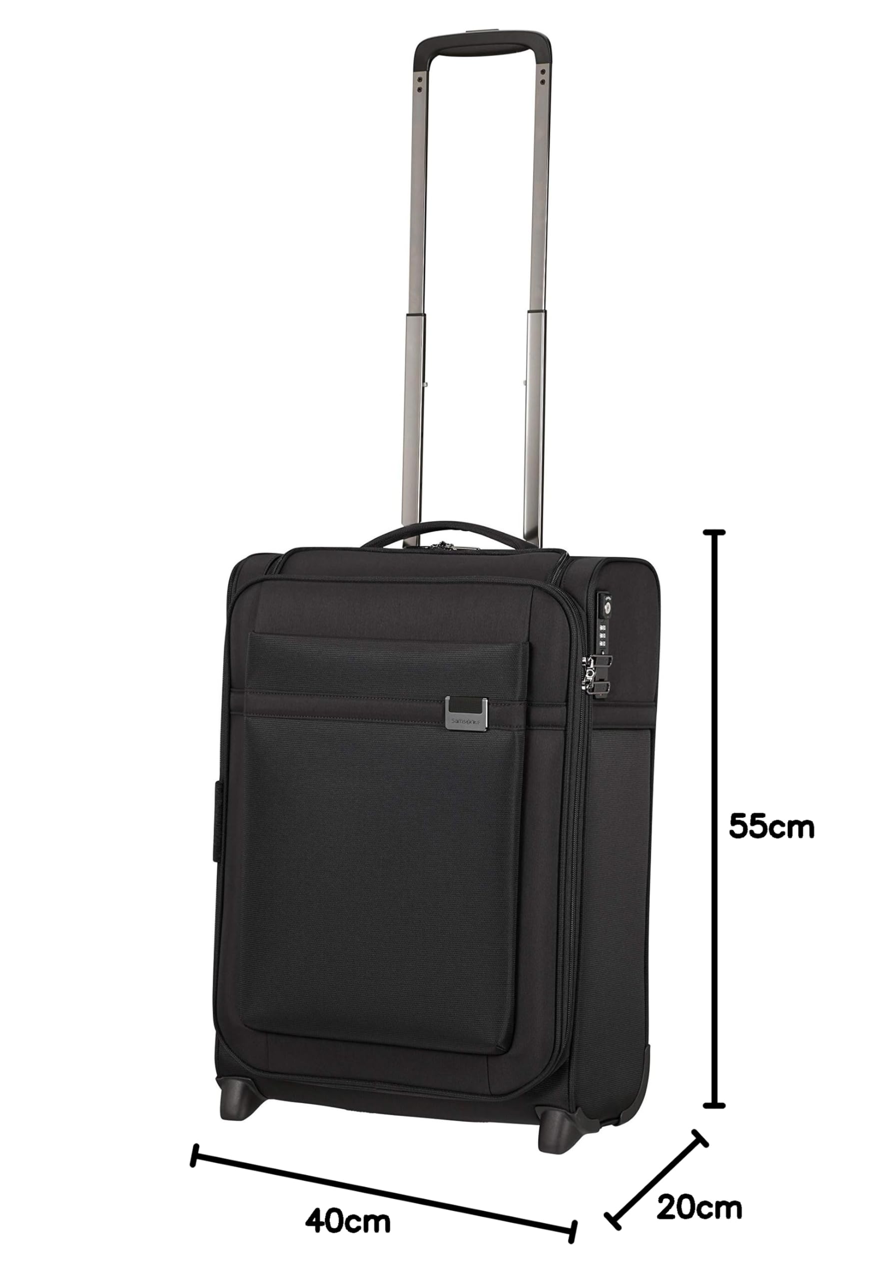 Samsonite Airea - Spinner S, bagaglio a mano, 55 cm, 41 L, nero