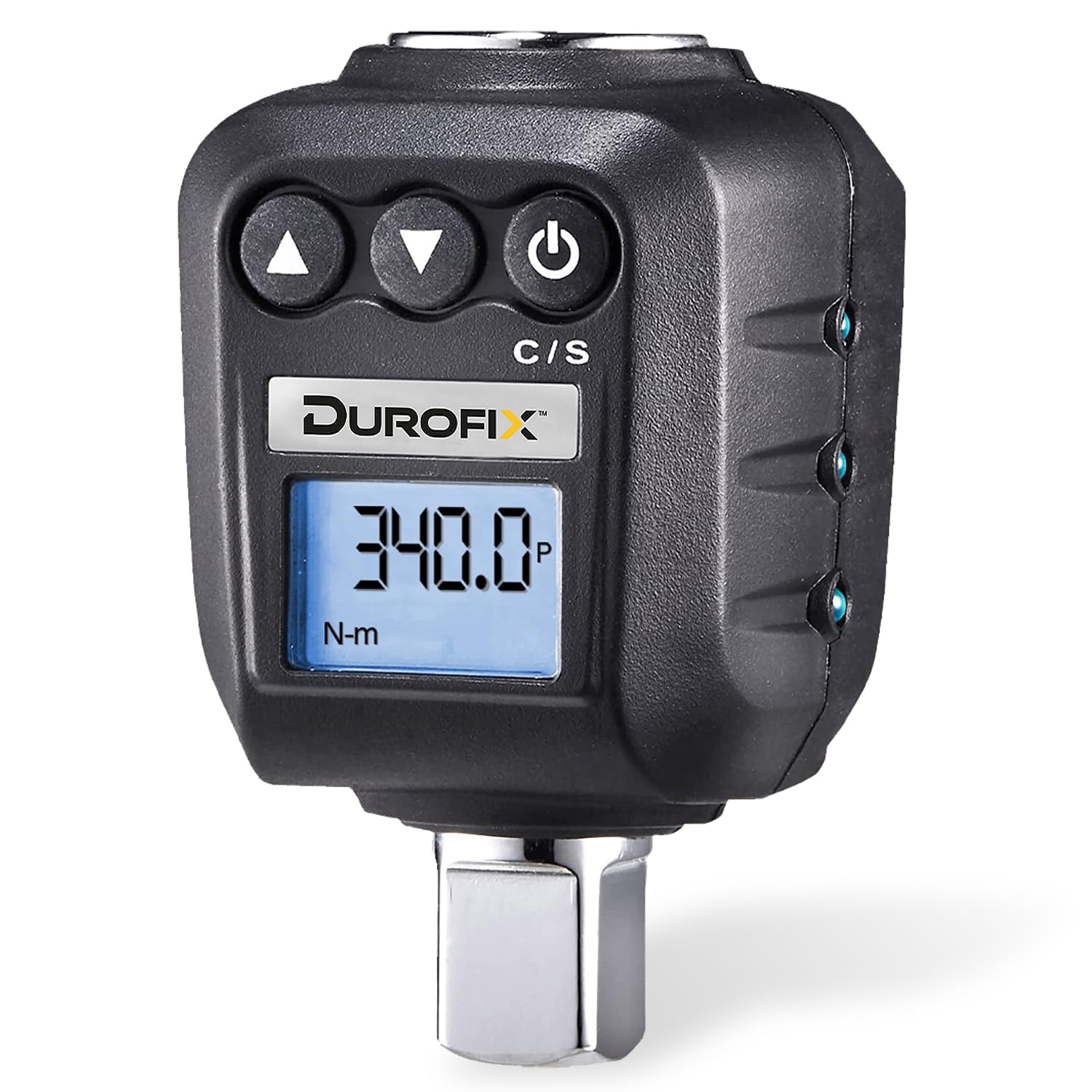 Durofix Black Rm602-4A 1/2” Digital Torque Adapter (34-340 Nm) With Buzzer, Led Flash Notification, Protective Case & Iso 6789 Standards With Certificate Of Calibration