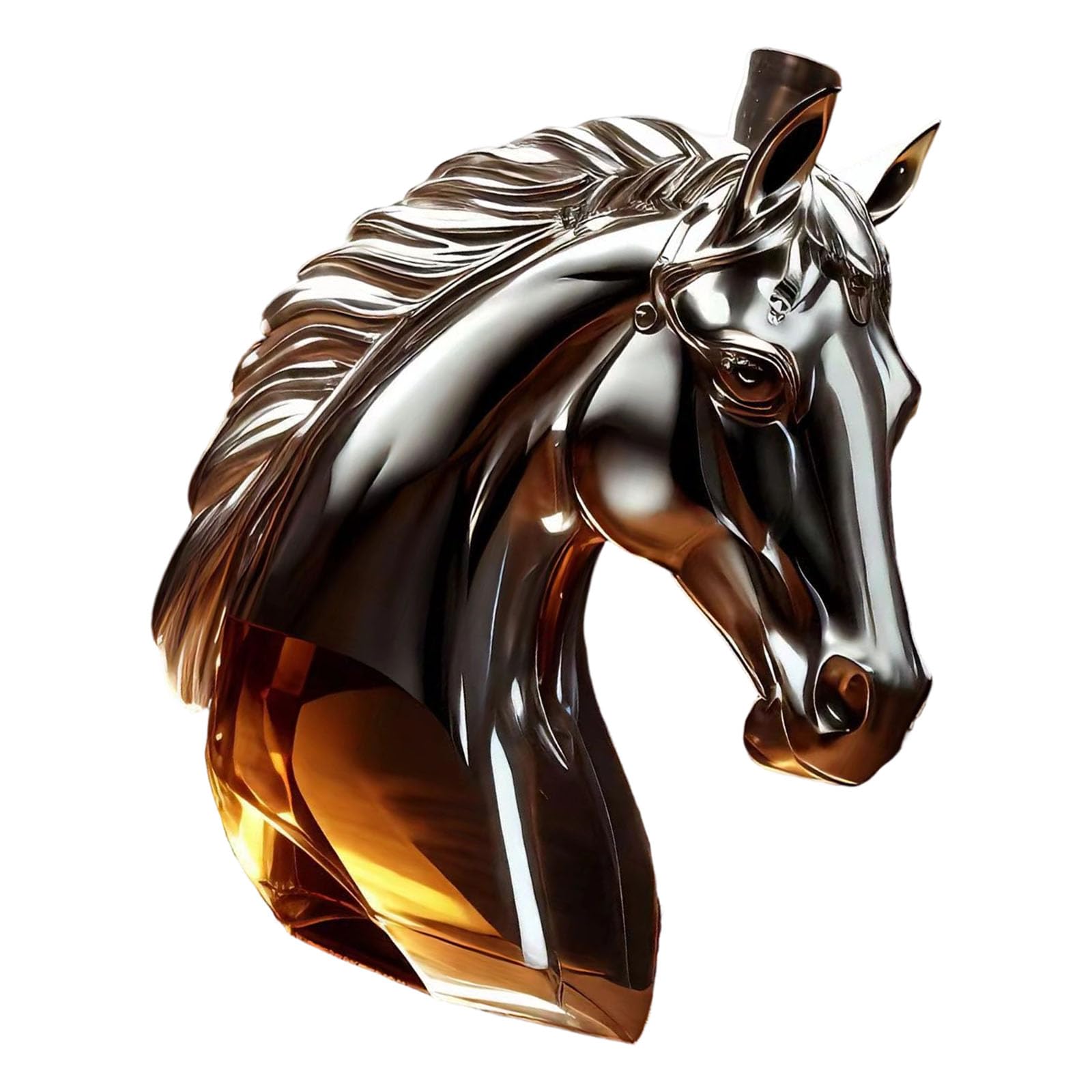 Oxxggkao Horse Head Shape Whiskeys Decanter Alcohols Container Novelty Glass Liquor Bottle Humorous Drinking Accessories Whiskeys Decanter for Parties