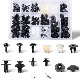160pcs for Hyundai & Kia Bumper Engine Under Cover Fender Liner Rocker Molding Retainer Clips Assortment Screw with Nut Kit